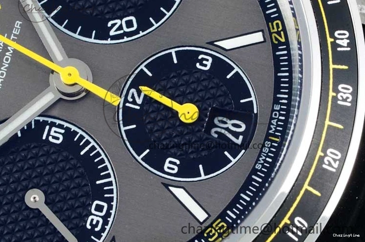 0304 ZipUp Speedmaster Racing Master SS HKF Best Edition Gray Black Dial on Black Rubber Strap A 7811